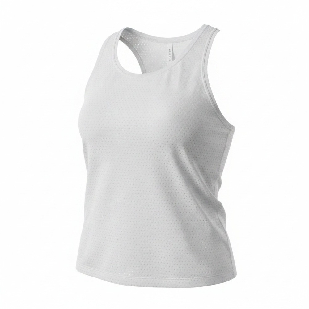 Athleta Tank Top Womens XL White Perforated Racerback Athletic Workout Running